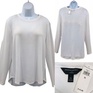 Banana Republic LuxeSpun Long Sleeve Crew Neck Knit Top Sz. XL